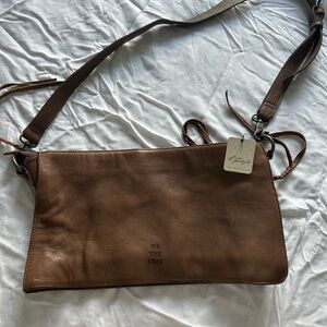 Free People Brown Leather Crossbody Bag